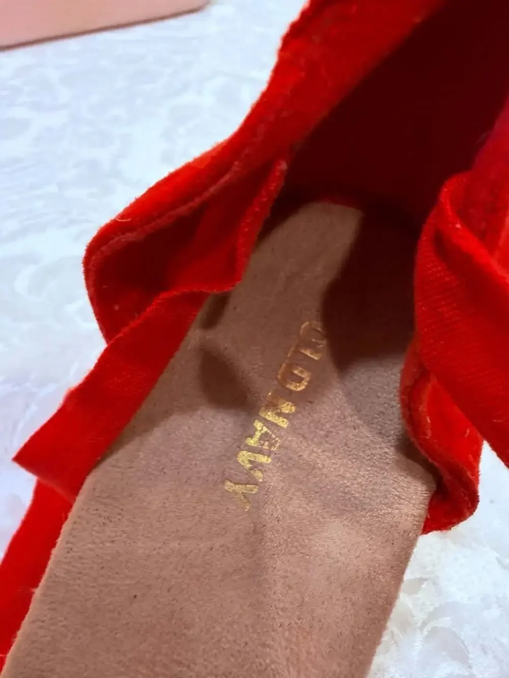 Old Navy Red Lace Up Espadrille Wedge Sandals